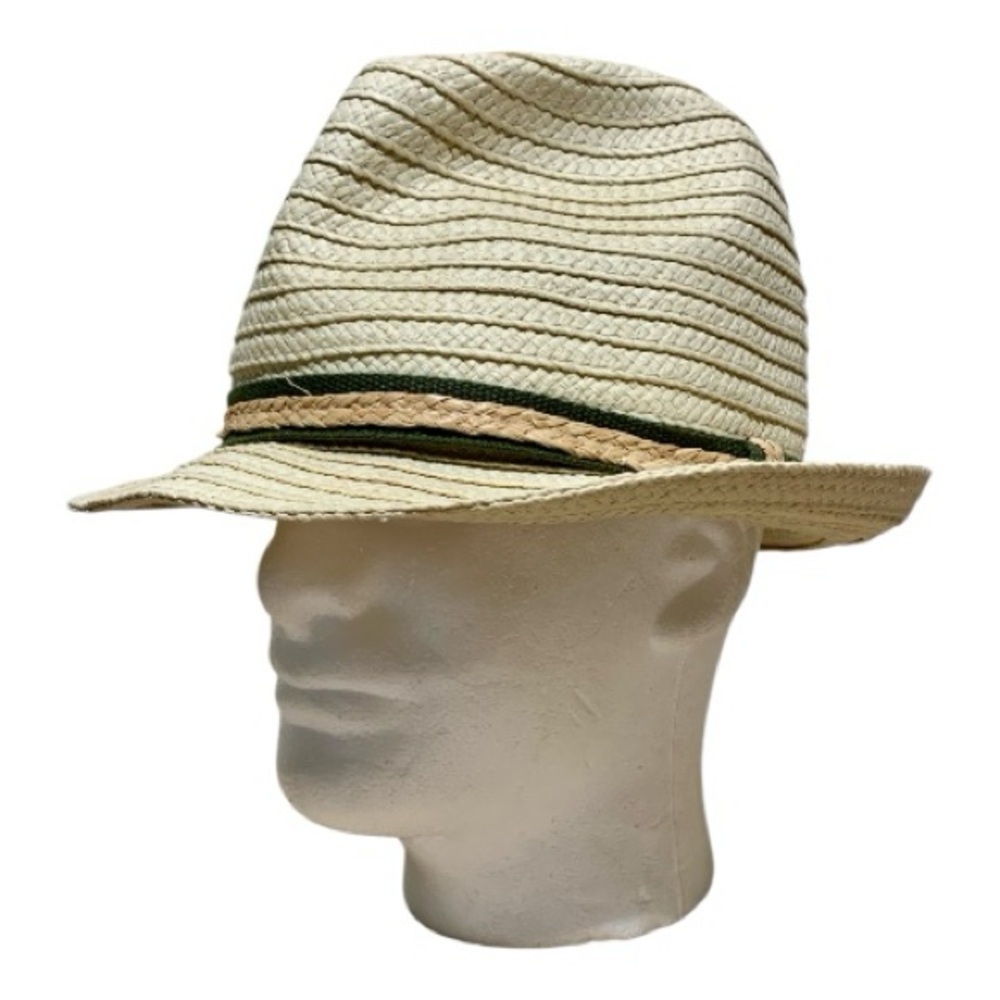 Men’s San Diego Hat Co. Layered Fedora With Layered Webbing & Raffia Trim